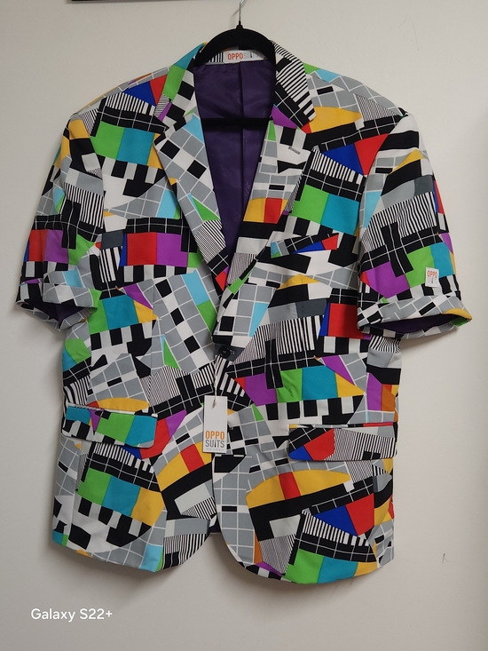 OppoSuits "Testival" Retro TV Pattern Blazer - Sz 50.  #G12 - Picture 3 of 16